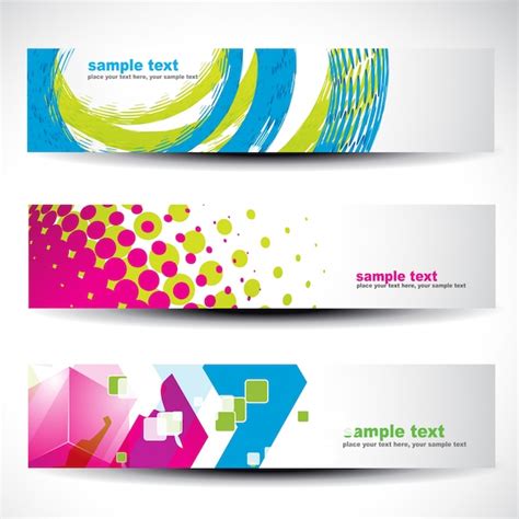 Abstract Modern Headers Free Vector