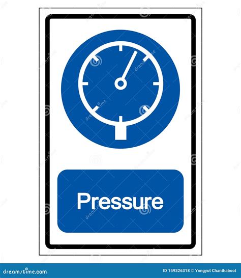 Pressure Symbol Signvector Illustration Isolated On White Background