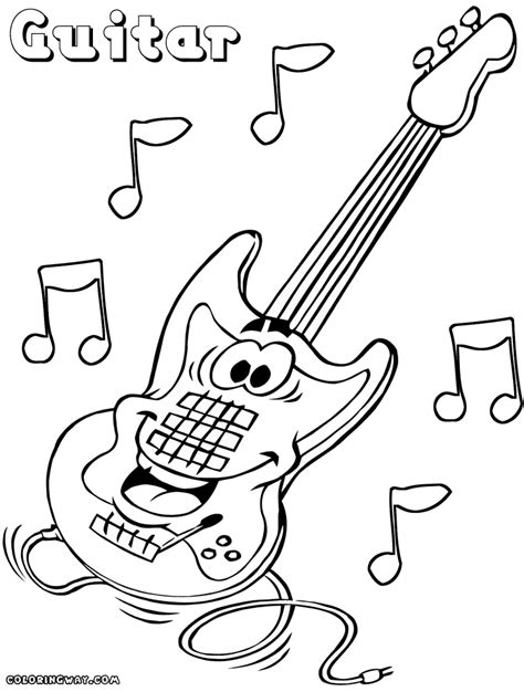 Guitar coloring pages | Coloring pages to download and print