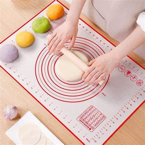 large silicone pastry mat 100 non slip with measurement counter mat dough rolling mat pie