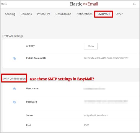 √ How To Use Elastic Emails Smtp Settings In Easymail7