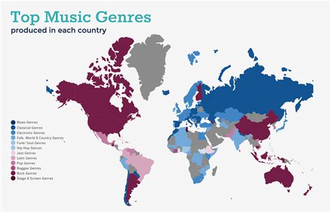 What Genre Of Music Does Your Country Produce The Most Mapporn