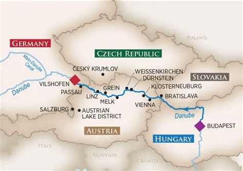 Danube River Location On World Map