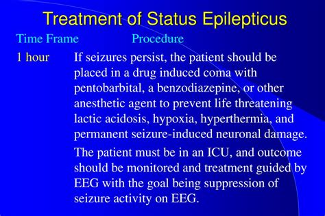 Status Epilepticus Clinical Features Pathophysiology And Treatment