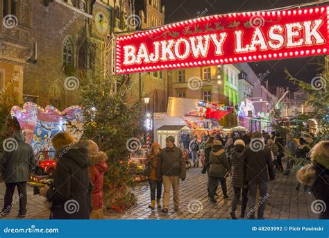 Christmas Market In Wroclaw Poland Editorial Photography Image Of