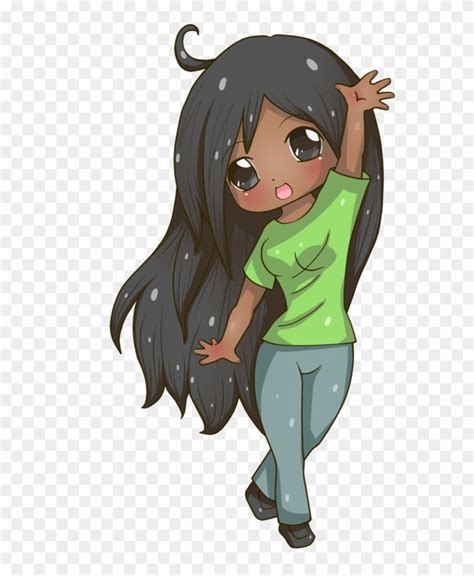 Chibi Girl With Brown Hair For Kids Anime Chibi Black