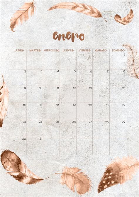 Calendario De Enero Imprimible Y Fondo Mlc Estudio Inspiración Y