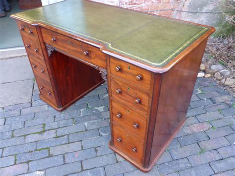 Check spelling or type a new query. Victorian 9 Drawer Desk In Mahogany - Antiques Atlas