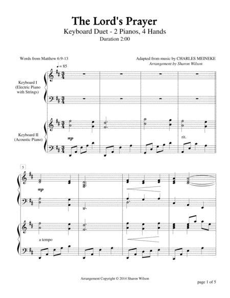 Our father, who art in heaven tune title: The Lord's Prayer (2 Pianos, 4 Hands Duet) By Charles ...