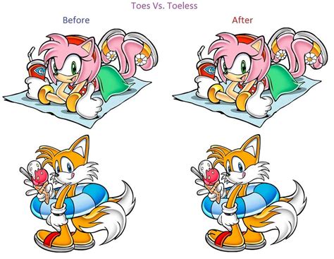 Sonic X Toes Vs Toeless By Writer Cw2 On Deviantart