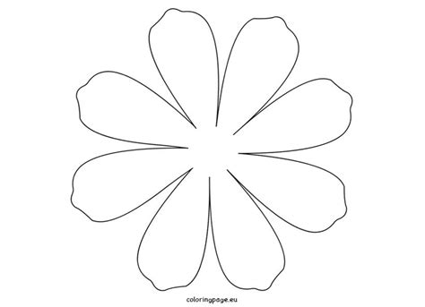 Large Daisy Petal Template Printable Flower Daisy 8 Petal Coloring
