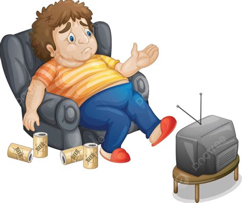 Fat Man Man Sedentary Clipart Vector Man Sedentary Clipart Png And