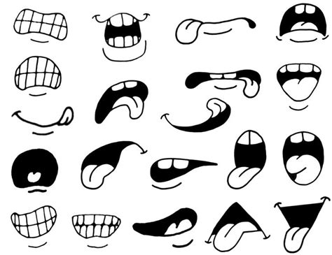 Cartoon Mouths For Caricature Mug Desenhos De Pichação Tag Arte