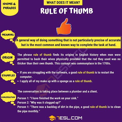 Rule Of Thumb Definition And Examples Of This Popular Idiomatic Term