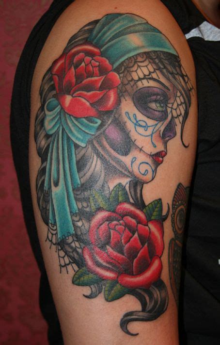34 Lady Of The Dead Tattoos Ideas Tattoos Sugar Skull Tattoos Lady
