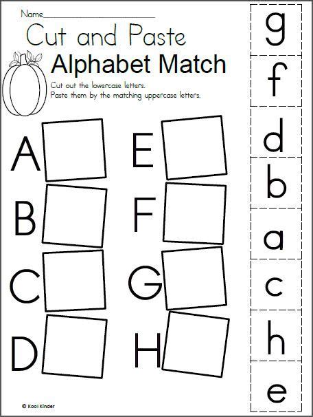 Alphabet Match Worksheet for Fall - Made By Teachers | Letter