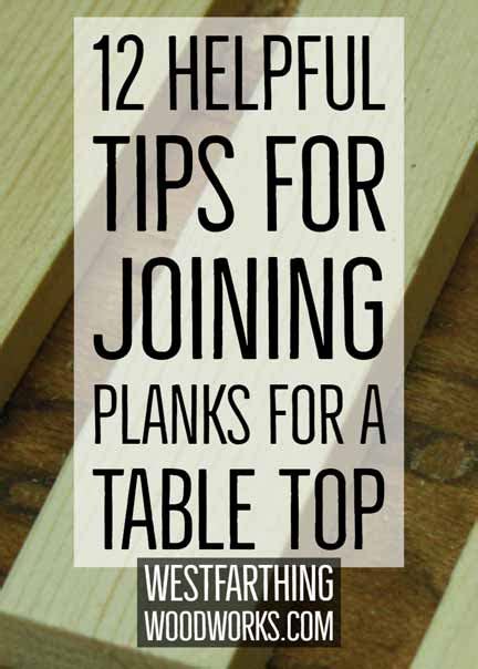 Joining Boards Together For A Table Top