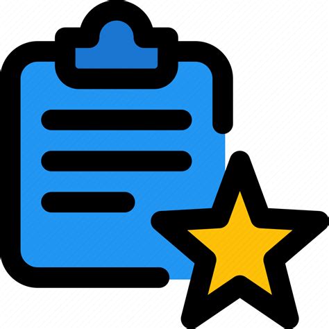 Clipboard Star Office Files Icon Download On Iconfinder