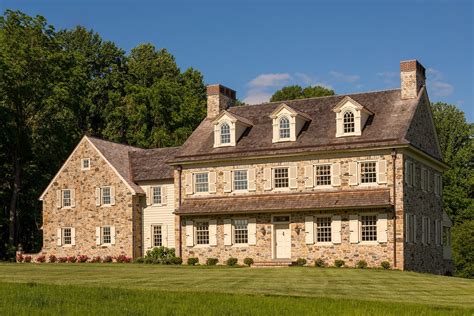 Traditional Pennsylvania stone farmhouse with Georgian details | Stone