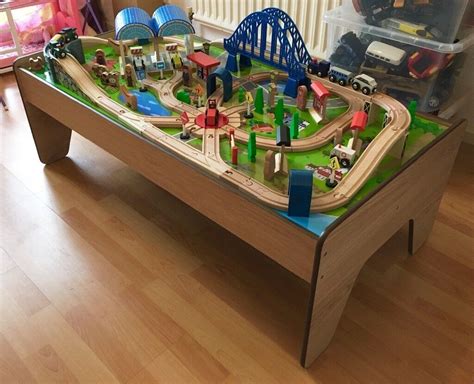 100pc Wooden Train Set And Table In Padiham Lancashire Gumtree