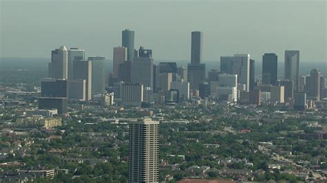 Hd Stock Footage Aerial Video Of Approaching The City Skyline From The