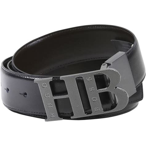 Hugo Boss Mens Balwinno Reversible Genuine Leather Belt Adjustable To