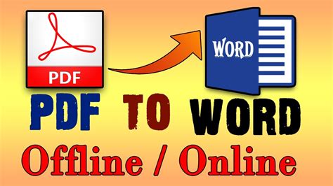 How To Convert Pdf To Word Online And Offline Method Hindiurdu Youtube