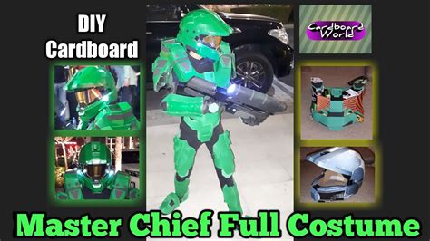 Diy Cardboard Halo Master Chief Full Costume Youtube