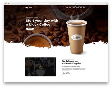 The competition can be tough sometimes so make sure coffee is a landing page style website template with a gallery, animated statistics and ready for you to start blogging. Coffee - Free Coffee Shop Website Template - Colorlib