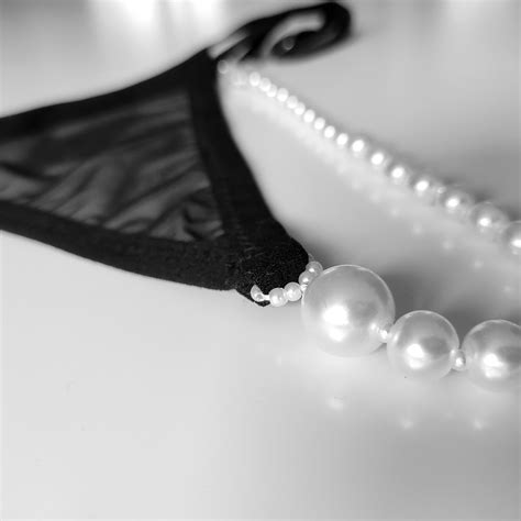 See Through Mesh Extreme Micro G String Pearls Micro Thong Bottoms G