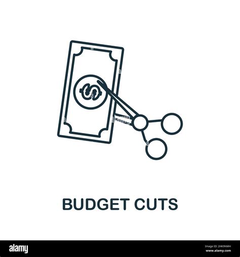 Budget Cuts Icon Line Element From Project Development Collection
