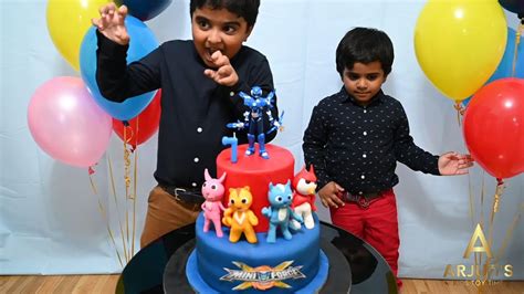 Arjun Birthday Celebrations Surprise Miniforce X Cake Youtube
