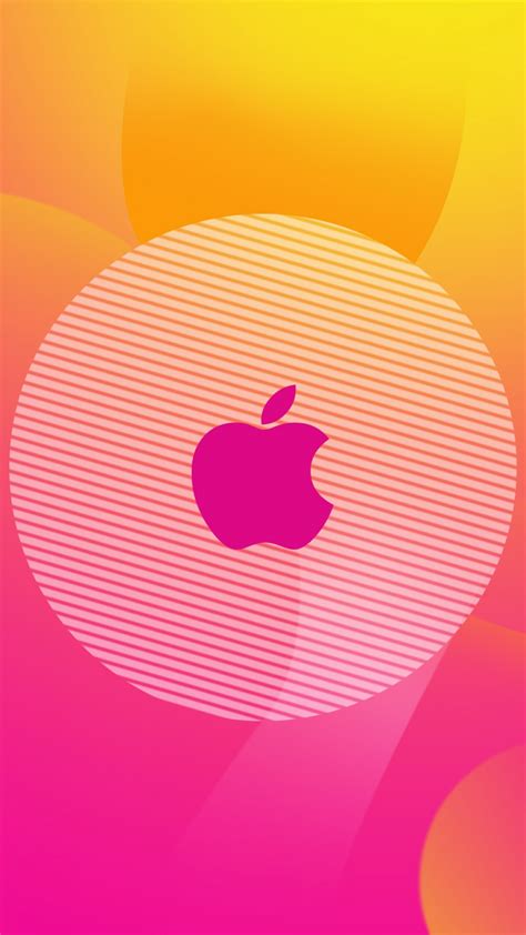 Pink Right Apple Logo Wallpaper For Iphone Desktop