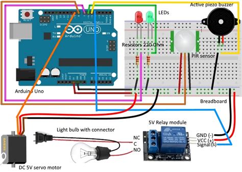 Basics Project 026d Pir Sensor Leds Active Piezo Buzzer 5v Relay