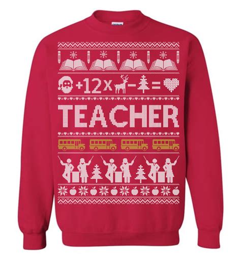 teacher ugly christmas sweater the wholesale t shirts by vinco