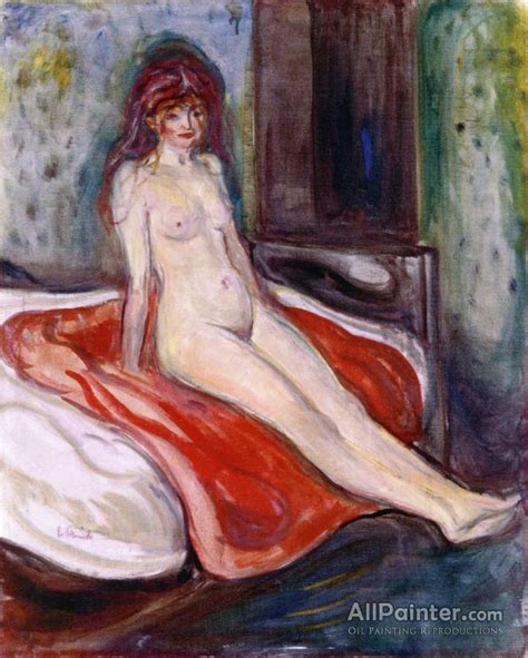 Edvard Munch Nude Seated On The Bed Oil Painting Reproductions For Sale