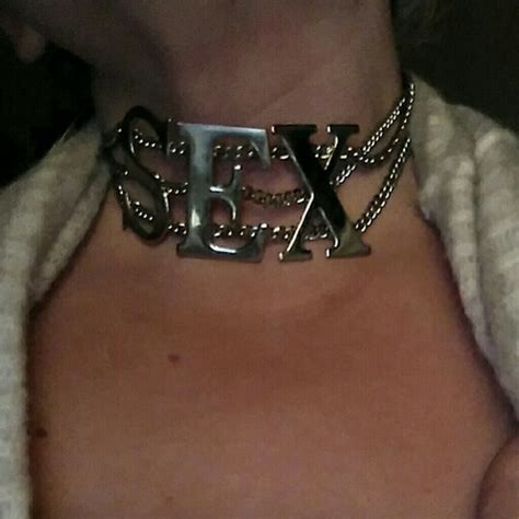 Trash And Vaudeville Jewelry Silver Sex Metal Triple Chain Choker