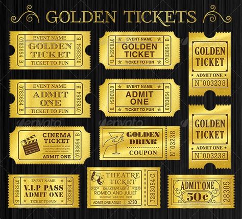 Downloadable Golden Ticket Template