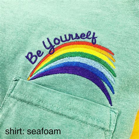 Be Yourself Rainbow Shirt Lgbt Pride Shirt Short Sleeve Etsy