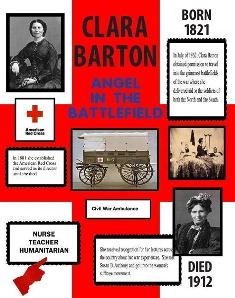 Make A Poster About Clara Barton Red Cross Poster Ideas