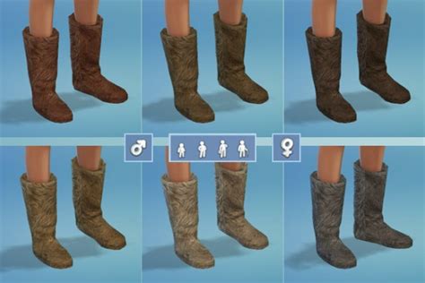 Blackys Sims 4 Zoo Fur Boots By Mammut • Sims 4 Downloads