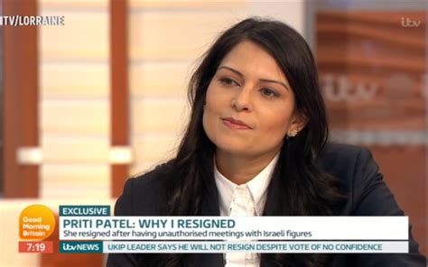Priti Patel Apologises For Secret Israel Meetings In First Tv Interview Since Resignation