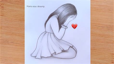 How To Draw A Sad Girl With Pencil Sketch Easy Way To Draw For