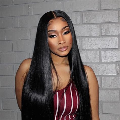 affordable full lace human hair wigs brazilian silky straight wigs maxglam hair