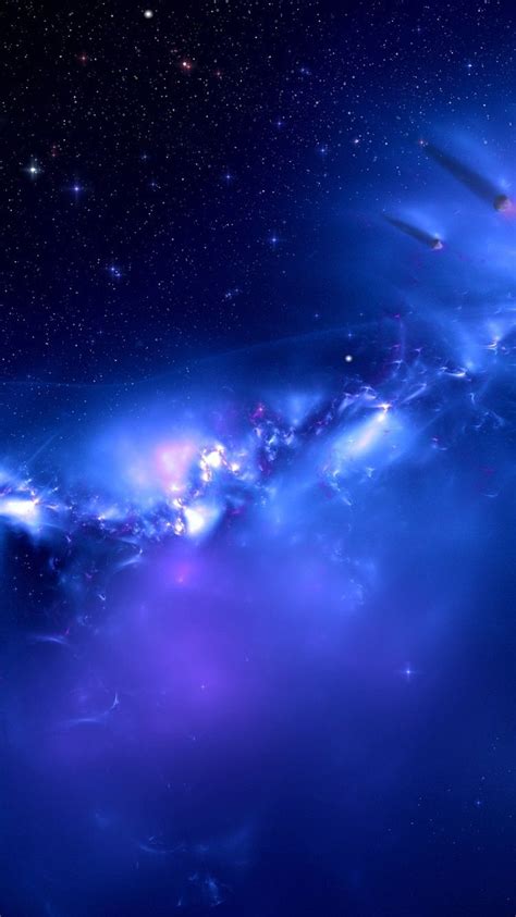 Blue Galaxy Iphone Wallpapers On Wallpaperdog