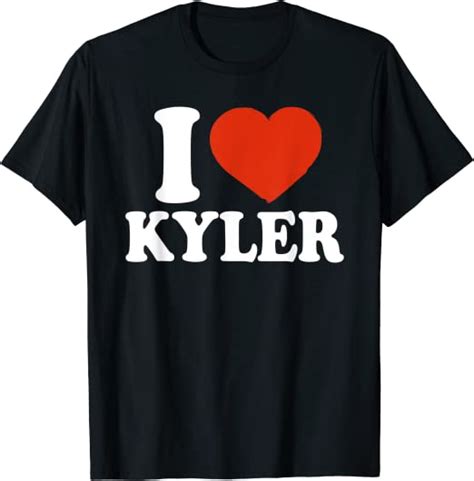 I Love Kyler I Heart Kyler Red Heart Valentine T Shirt
