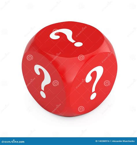 Red Dice Cube With Question Marks 3d Rendering Stock Photo Image Of