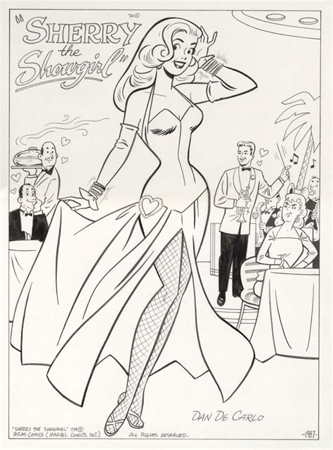 sherry the showgirl by decarlo and lucas in robert plunkett s good girl art comic art gallery room