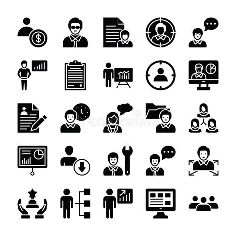 Human Resources Glyphs Icons 1 Stock Illustrations 4 Human Resources