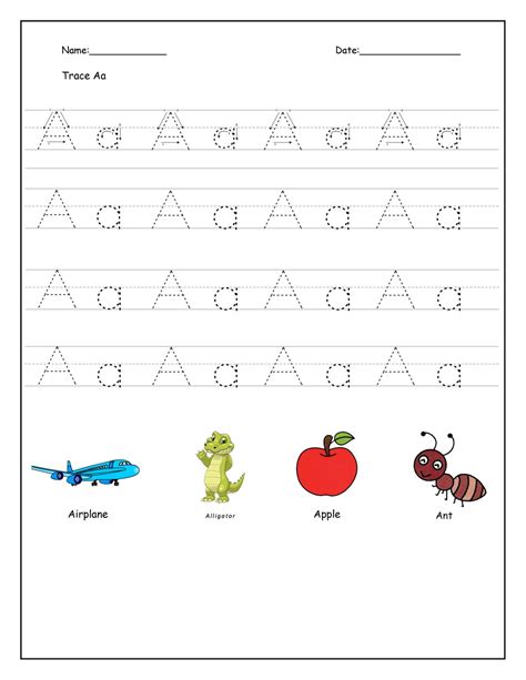 Printable Digital Letter Aa Tracing & Handwriting Practice | Etsy